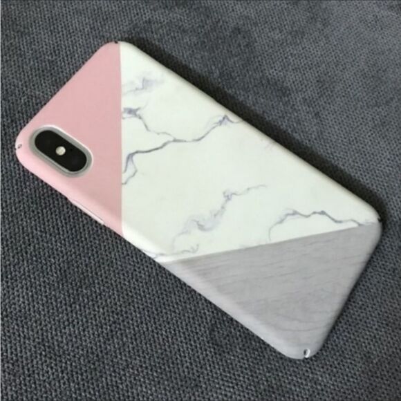 🎉Host Pick🎊Pink Marble Wood iPhone X Case - Picture 2 of 2